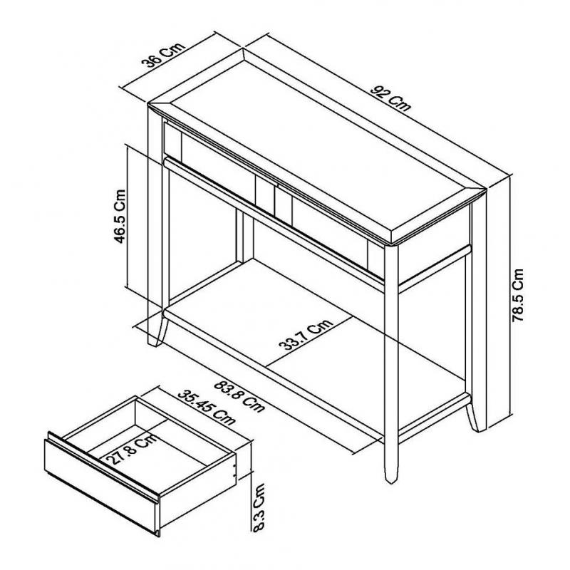 Alesund Grey Console Table